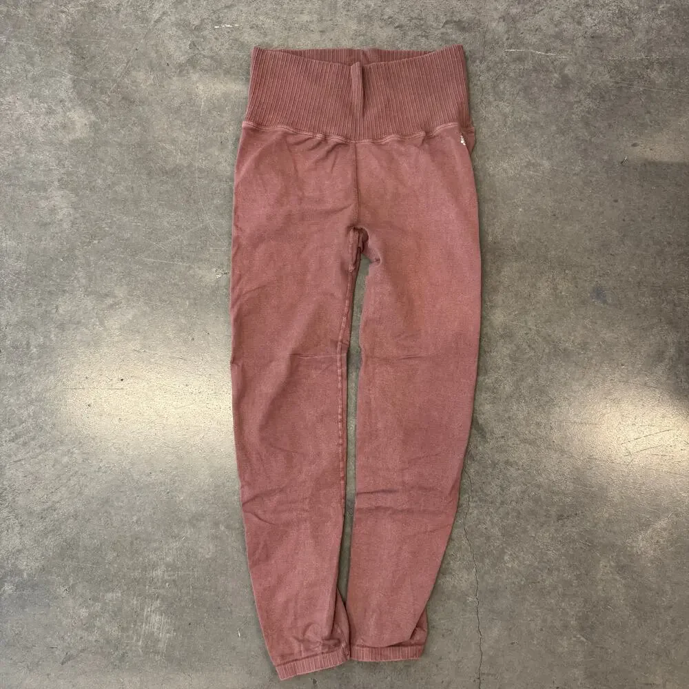 Free People Movement High-Rise 7/8 Length Good Karma Leggings Nutmeg M/L